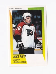 Pegatinas Panini 1991-92 #338 Mike Ricci Philadelphia Flyers - Imagen 1 de 2