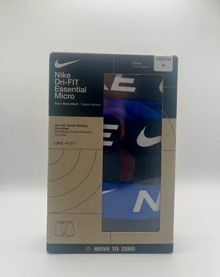 Nike Boys Dri-Fit Youth Size Medium Essential Micro Boxer Briefs 3-Pack - Image 1 of 4