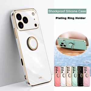 For iPhone 17 Pro Max/Air/16/15/13/12/11Pro Max Ring Holder Phone Case TPU Cover - Picture 1 of 26