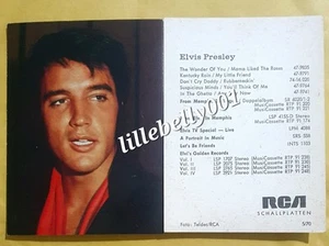 Elvis Presley: RCA / TELDEC Werbekarte Promo Card 5/1970 - Bild 1 von 3