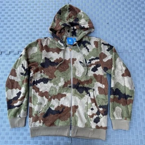 Adidas Originals Camo Sherpa Camouflage Embroidery Damen Small Kapuzenjacke - Bild 1 von 10