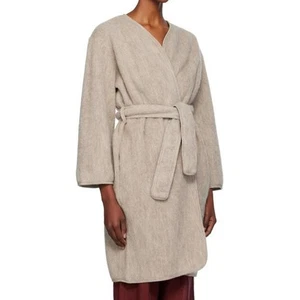 Baserange Capas Belted Cardigan Coat Coatigan 100% Wool Sahara Size Medium Large - Picture 1 of 22