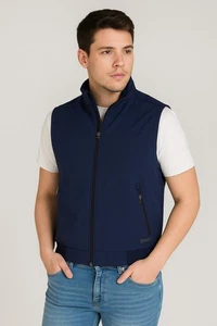 GILET UOMO FULL ZIP TASCHE ANTI VENTO FODERATO SEA BARRIER ART. DOLIVIO-14C - Imagen 1 de 7