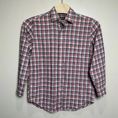 Orvis Shirt Mens Linen Blend Long Sleeve Button Shirt  Size Medium Check Preppy - Image 1 of 4