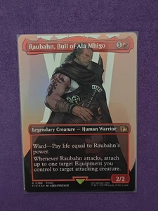 MTG Magic the Gathering FOIL Raubahn, Bull of Ala Mhigo Borderless FIN - Foto 1 di 2
