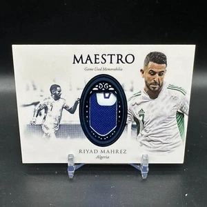 RIYAD MAHREZ GAME USED MEMORABILIA /10 2022 FUTERA MAESTRO LEICESTER MAN CITY - Picture 1 of 2