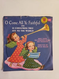 Vintage 1950er O Come All Ye Faithful kleine goldene Schallplatte #R309 - Bild 1 von 5
