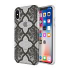 Kendall & Kylie Black Lace Fishnet Case for Apple iPhone X XS - TPU Classy Cover
