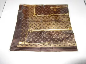 Designer Inspired Multi Color Silk Scarf 70X70CM - Picture 1 of 1