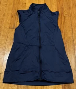 Cherokee Authentic Workwear Revolution Zipper Top Size XS Vest Navy - Picture 1 of 7