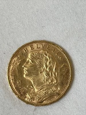 SUIZA 1930B BONITA GEMA BRILLANTE BU FECHA TEMPRANA ESCASO ORO 20 FRANCOS B03 Foto 1 de 3