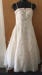 Mori Lee by Madeline Gardner Unique Ivory Wedding Dress Size 13/14. - Picture 1 of 10