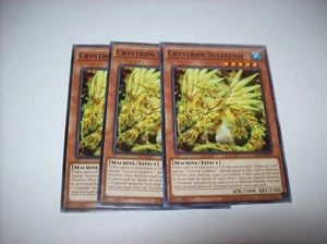 x3 YuGiOh Crystron Sulfefnir OP27-EN016 Playset NM Free Shipping & Tracked - Picture 1 of 6