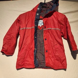Carter’s Size 6 Unisex Snap Up Raincoat Red Rain Jacket - Picture 1 of 3