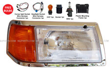 Headlight w/ Adjusters & Corner Lamp & Bezel Chrome RH (Fit: Peterbilt 385 375)