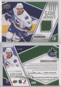 2011-12 Upper Deck UD Game Jersey Series 1 Alexandre Burrows #GJ-AB