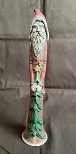 Vintage Scioto Keramik Form Bleistift Weihnachtsmann mit Baum 10,5" Weihnachtsdeko - Bild 1 von 5