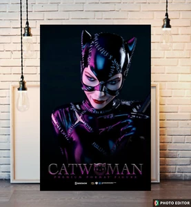 DC Comics Catwoman Michelle Pfeiffer Canvas print poster artwork - Picture 1 of 7