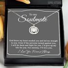 To My Soulmate Necklace Double Circles 925 Sterling Silver for Wife Girlfriend