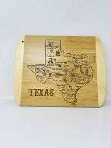 Tabla de servir y cortar Totally Bamboo A Slice of Life Texas State 11" x 8,75" - Imagen 1 de 8
