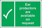  Ear protectors are available on request Safety sign 