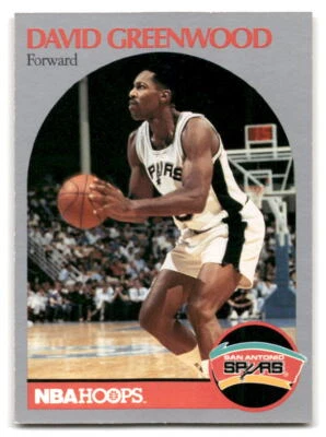 David Greenwood 1990 Hoops BASKETBALL #433 San Antonio Spurs - Image 1 of 2