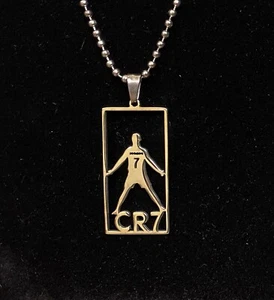 CR7 Cristiano Ronaldo Stainless Steel Pendant & Necklace Futbol Football Soccer - Picture 1 of 7