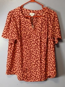 Liz Claiborne Womens Top Size XL NWT Pink and Red - Picture 1 of 7
