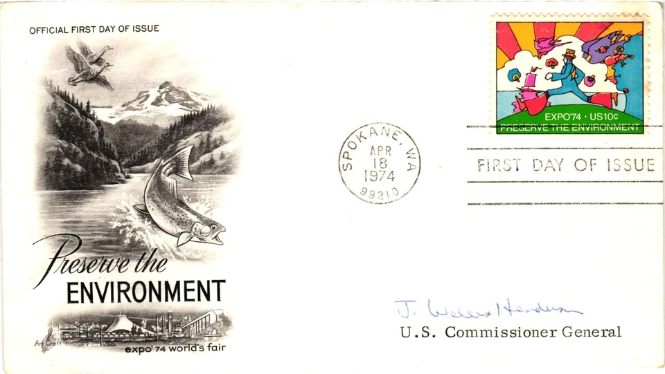 #1527 Expo 74 Peter Maxx – AUTOGRAPHED by J Welles Henderson Commissioner Genera - Image 1 of 1