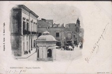 Sansevero, Foggia, Piazza castello, viaggiata.