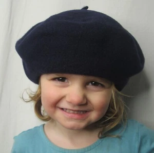 Boina De Colección 100% Lana Azul Marino Normandía Ultravasca Pequeña/Jóvenes/Niñas Sombrero Clásico - Imagen 1 de 6