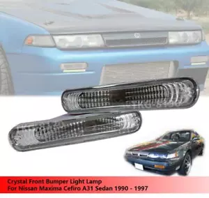 CRYSTAL FRONT BUMPER LIGHT LAMP Fits NISSAN MAXIMA CEFIRO A31 SEDAN 1990-1997 - Picture 1 of 6