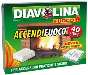 DIAVOLINA ACCENDIFUOCO 1 confezione da 40 cubi - Foto 1 di 1