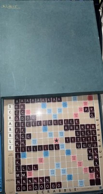Vntg Scrabble Deluxe Edition Turntable  - Selchow & Righter Missing 1 Tile (I) - Image 1 of 4