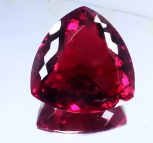 Topazio rosso taglio trilione brasiliano certificato naturale 113,50 t pietra preziosa sfusa AAAA - Foto 1 di 6