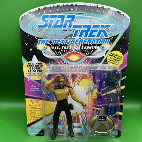 Star Trek The Next Generation Geordi La Forge Playmates 1992 Action Figure New Cover