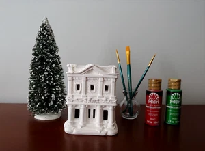 California Creations BANK SE 176 Cerámica Listo Para Pintar Pueblo de Navidad - Imagen 1 de 12