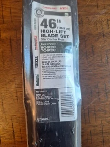 (QTY2 Plades) MTD OEM 490-110-M110 46" High Lift Blade Fits 942-04290 742-04290 - Picture 1 of 2