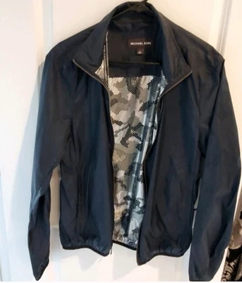 Men's Michael Kors Blue Windbreaker Zip Up Jacket Size M - Image 1 of 3