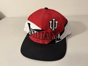 Vintage Logo 7 Indiana Hoosiers IU Snapback Cap Mütze rot/weiß NCAA Big 10 90er - Bild 1 von 5