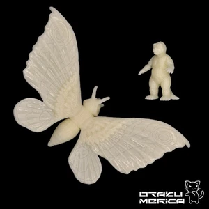 Bandai 2004 Godzilla Final Wars Mini Battle-G - Mothra, Minla GLOW Sofubi 5,5 Zoll - Bild 1 von 5