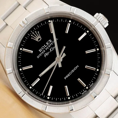 Reloj Rolex Oyster Perpetual Air-King 14010M 2005 esfera negra acero 34 mm Foto 1 de 4