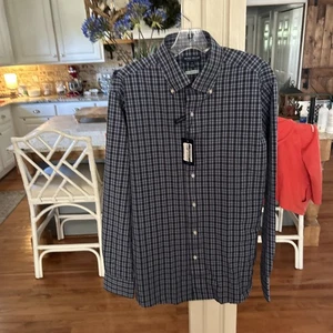 Peter Millar Crown Crafted Performance Stoff marineblau kariert Sporthemd neu mit Etikett S $ 178 - Bild 1 von 4