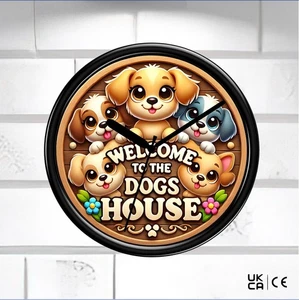Dog House Wall Clock Best Seller Unique Clock Birthday Gift Christmas Gift - Picture 1 of 11