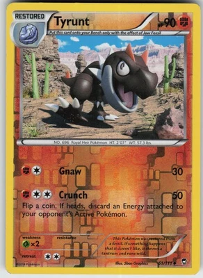 Tyrunt 61/111 Uncommon LP Reverse Holo - XY - Furious Fists - Image 1 of 2