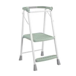 2-Step Kitchen Stepper Adult/Kids Folding Step Stool (Steel/Resin), 7 ft. 10 in. - Picture 1 of 9