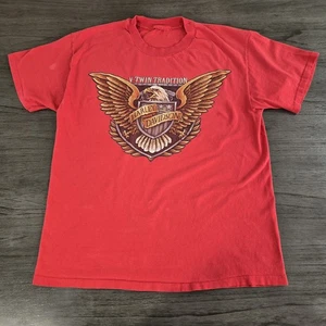 T-shirt vintage 95 Coastal Harley Davidson V-Twin Tradition Myrtle Beach SC senza etichetta - Foto 1 di 12