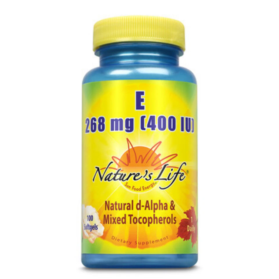 Nature's Life Vitamina E, 400 UI | 100 ct Foto 1 de 1