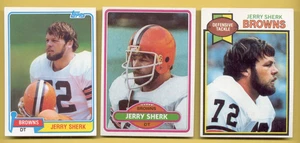 1979-1981 Topps JERRY SHERK Cleveland Browns 3-Card Lot - Picture 1 of 1
