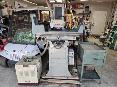 "Amoladora de superficie de alimentación manual CHEVALIER #FSG-618M 6"" x 18"" con herramientas y aspiradora" Foto 1 de 4